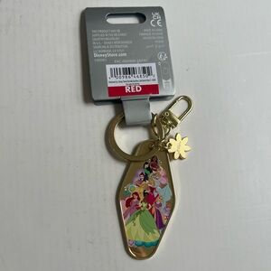 Disney Princess Keychain Nostalgia Pink Y2K 90s Vibes Charm Belle Rapunzel Ariel